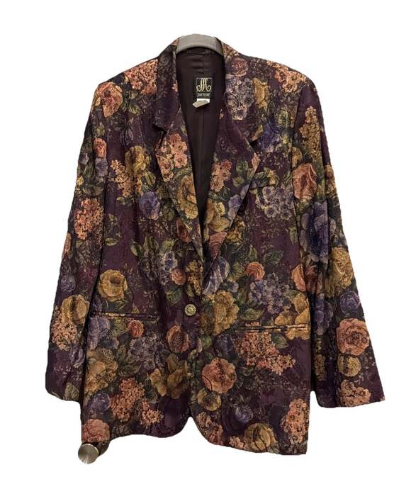 San Moire Other - VNTG 1980s Tapestry Grunge Dark Cottagecore, Whimsigoth Shoulder Pads Academia M